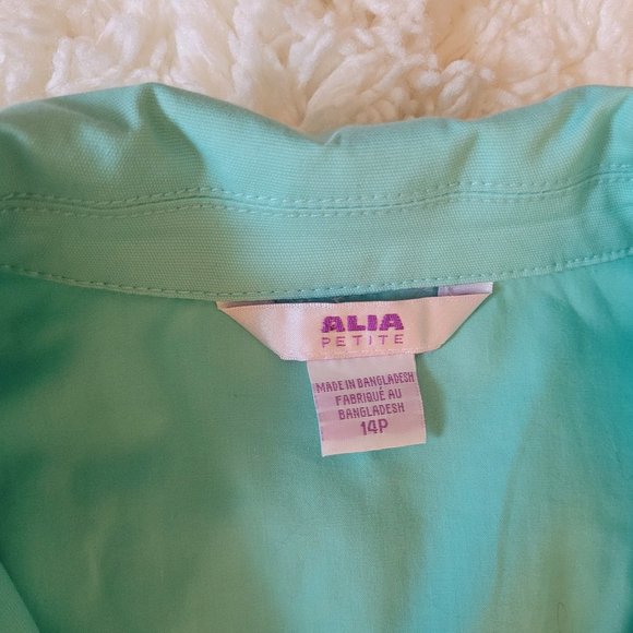Ladies' Alia Size 14P Turquoise Light Spring Jacket *Like New* - Picture 3 of 5